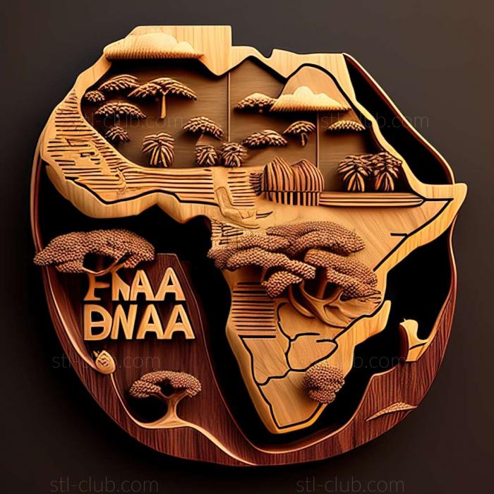 3D model Homa Bay in Kenya (STL)